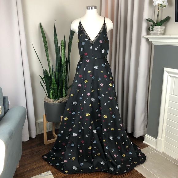 Monique Lhuillier Dresses & Skirts - Monique Lhuillier Floral Embroidered Ball Gown 10